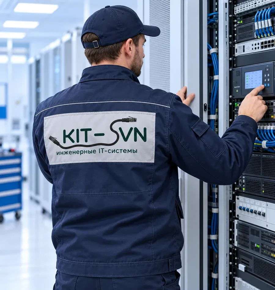 Инженер KIT-SVN проводит обслуживание оборудования