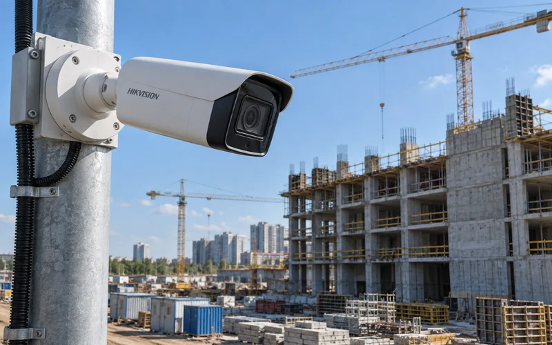 Hikvision на мачте: удалённый контроль строительной площадки